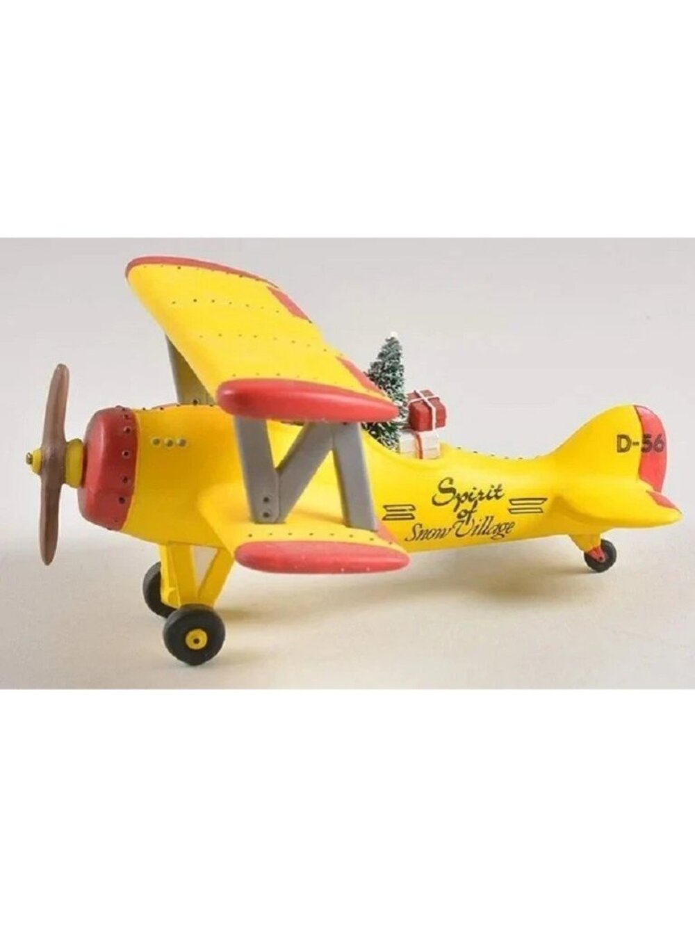Department 56 Yellow Airplane 54585 Original Snow Village Retired EUC